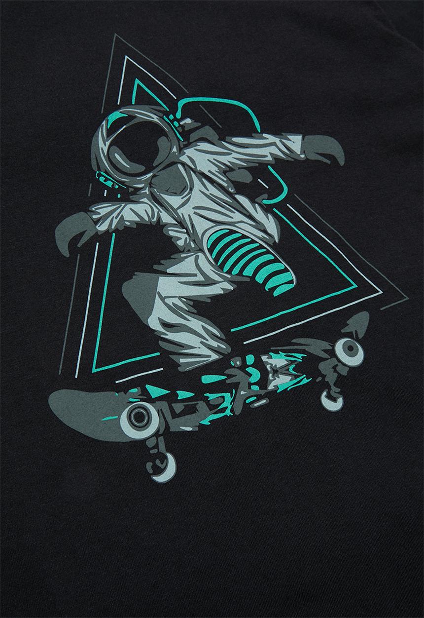 Rebel Republic - Boys styled short sleeve T-shirt - black