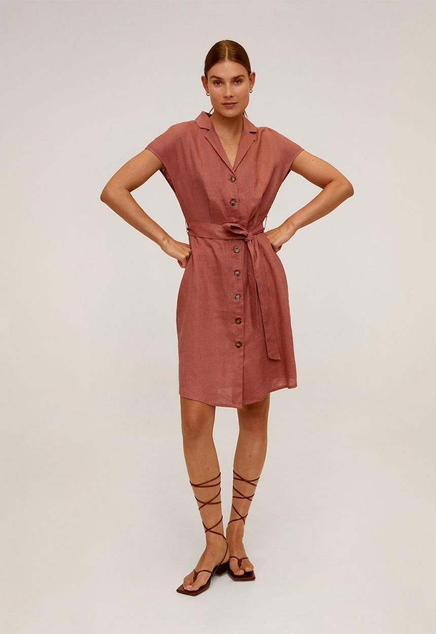 MANGO - Safari dress- light pastel pink