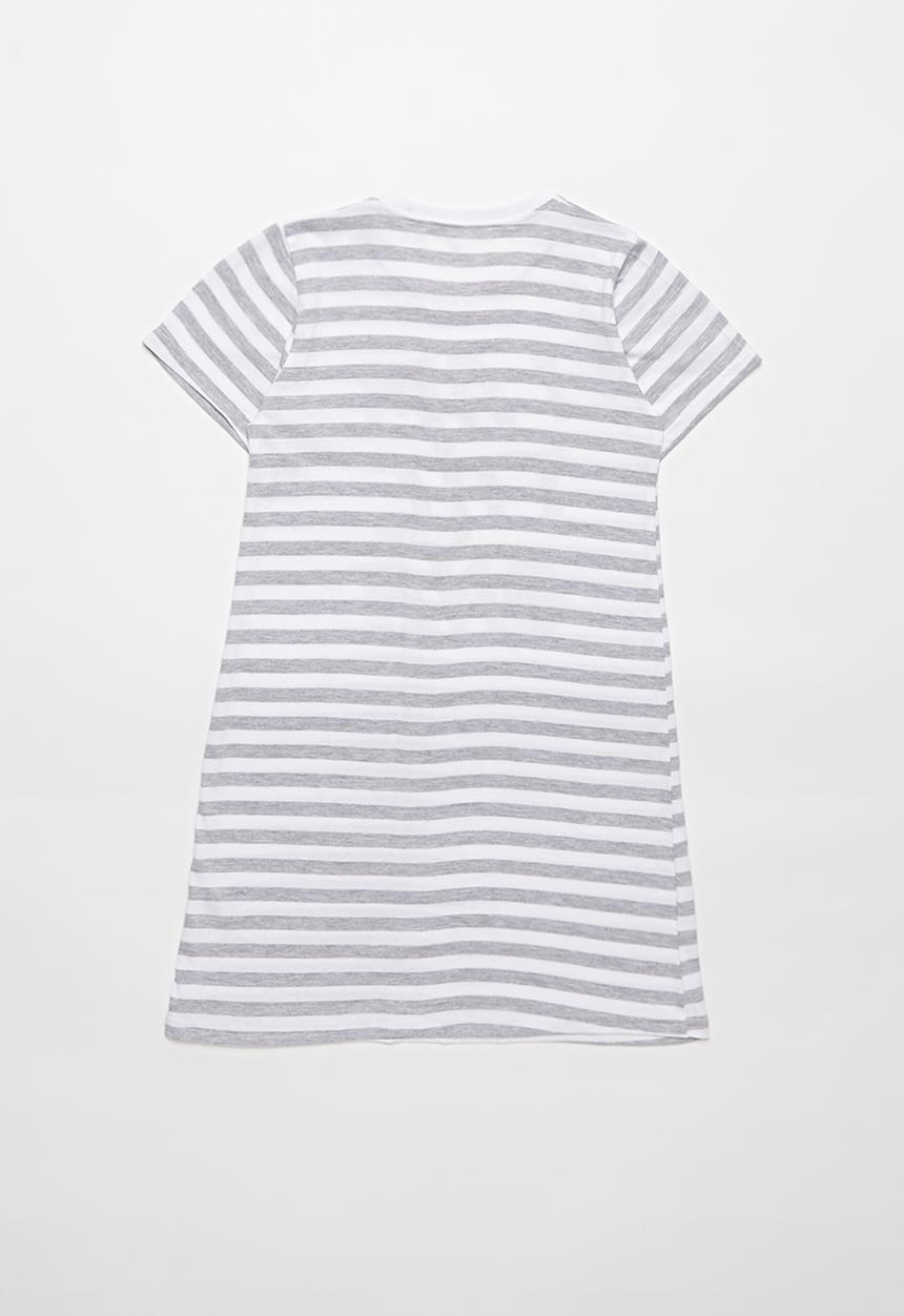Rebel Republic - Night dress - grey & white
