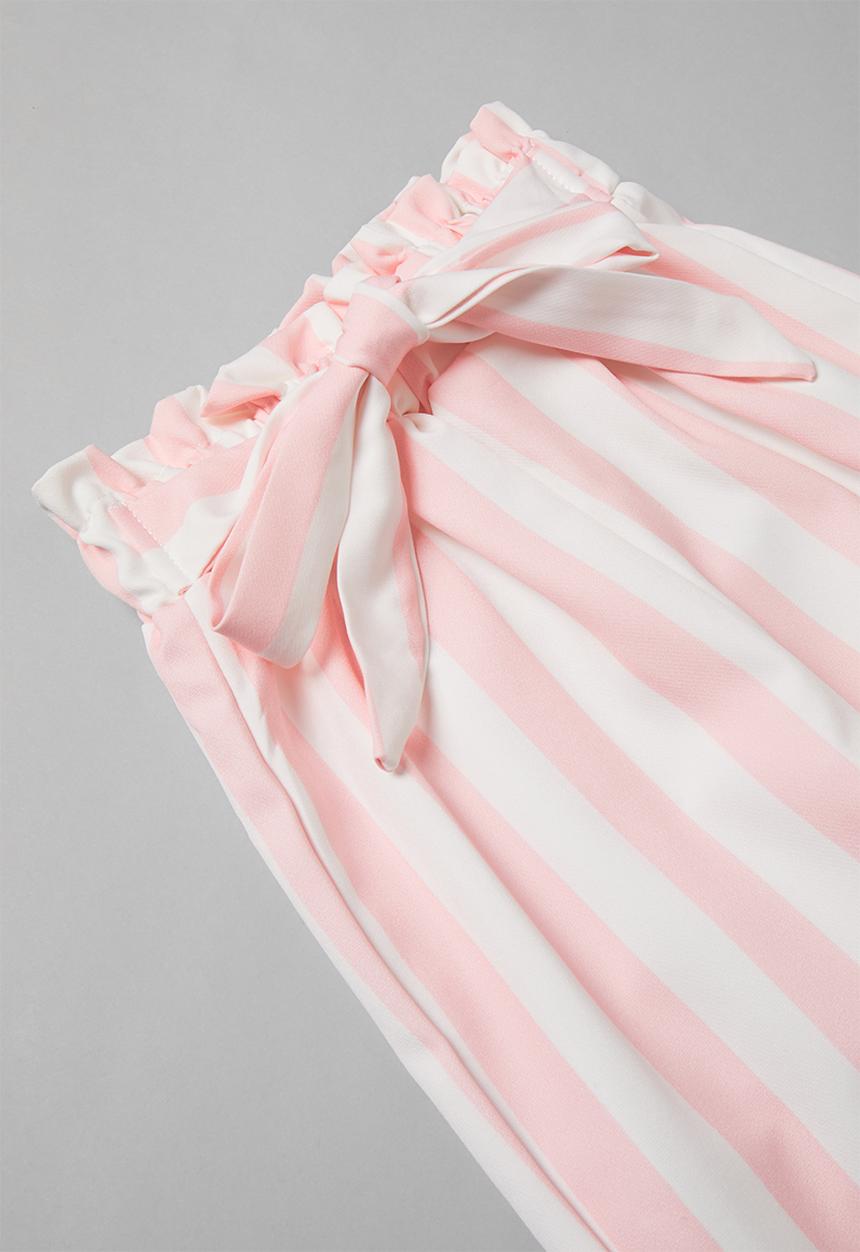 Pop Candy - Frill sleeve & pants set - white & pink