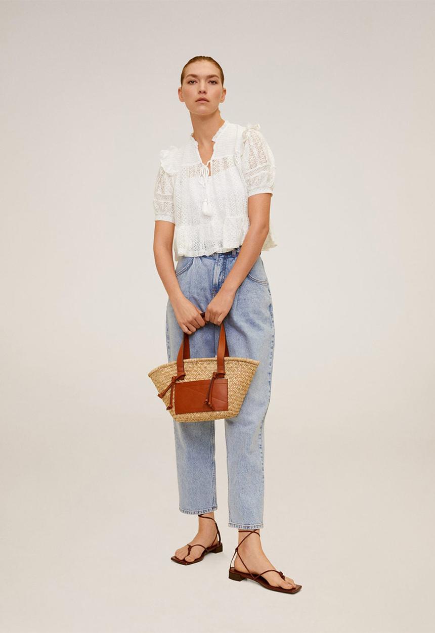 MANGO - T-shirt pasion - cream