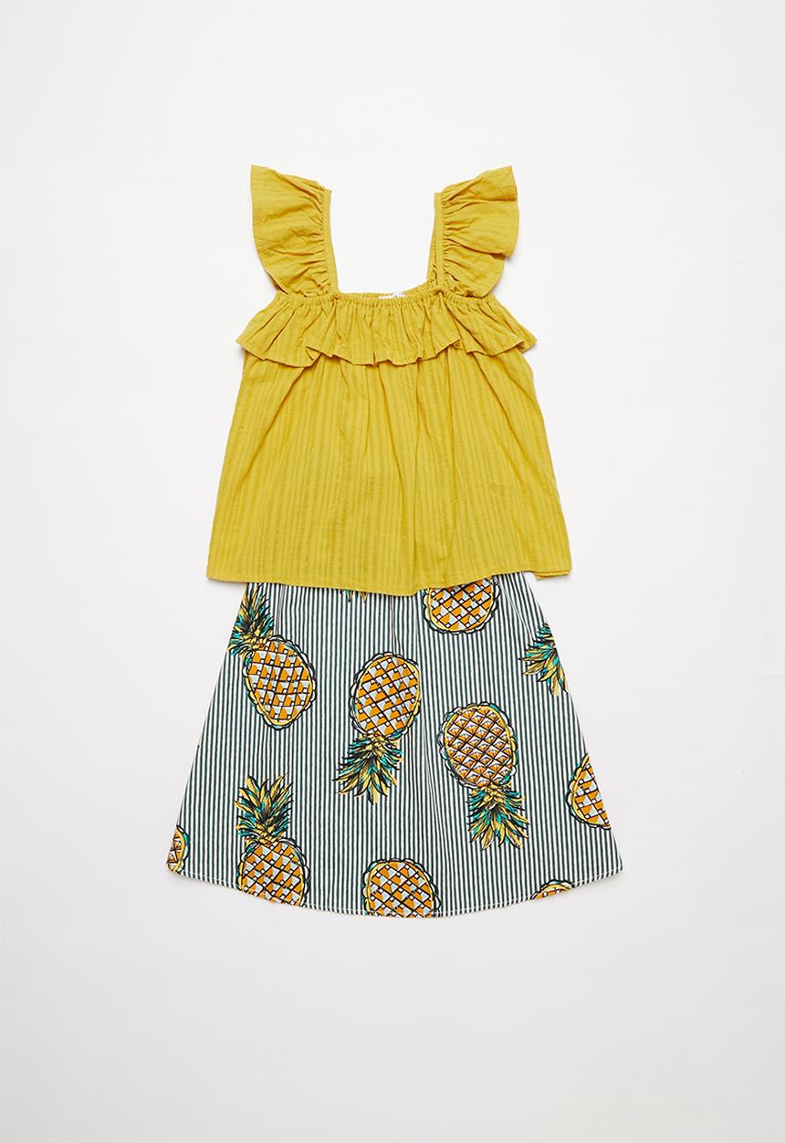 Pop Candy - Girls top and skirt set - multi