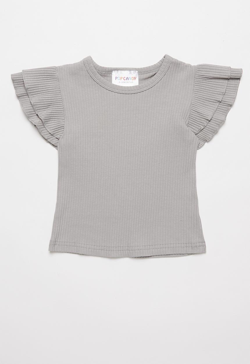 Pop Candy - Playsuit & tee set - grey & pink