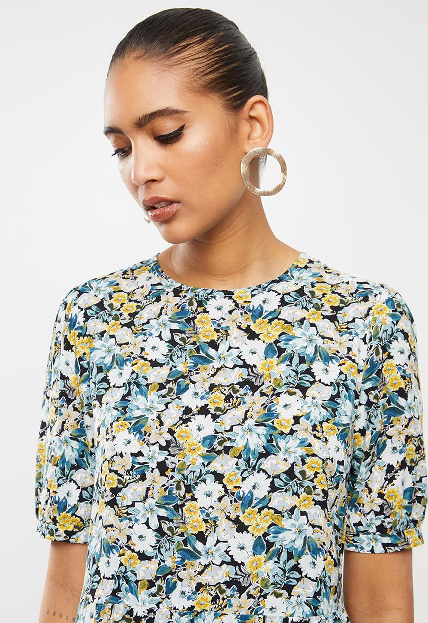 Blake - cotton poplin tiered mini dress