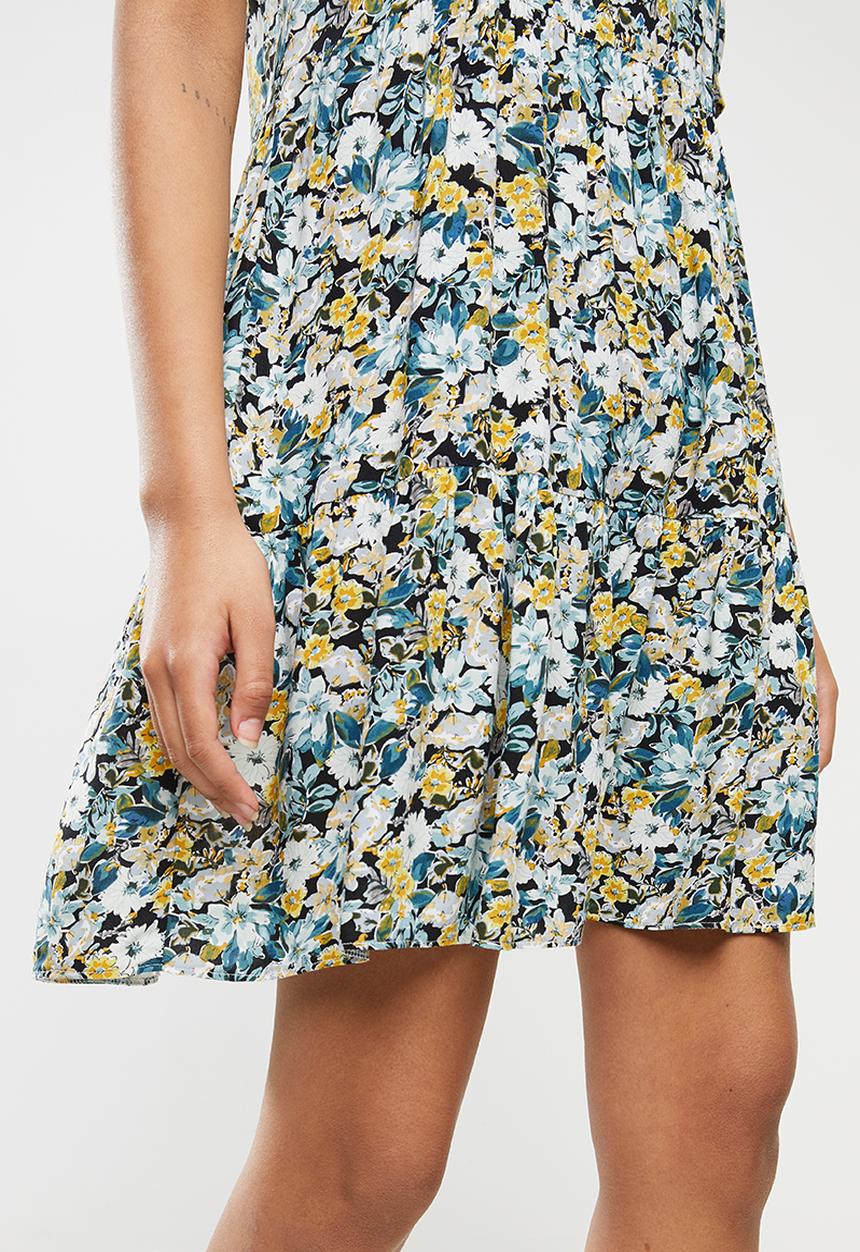 Blake - cotton poplin tiered mini dress