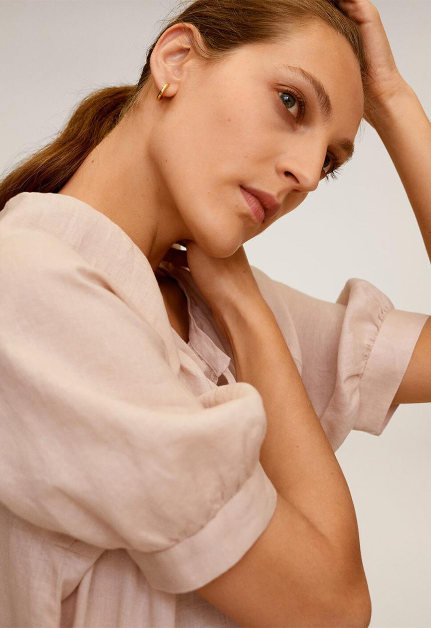 MANGO - Blouse santa - light pastel pink