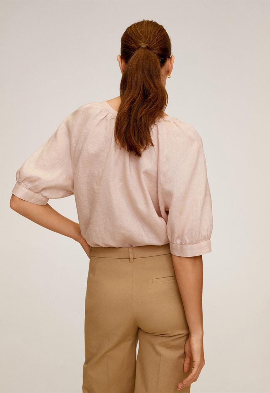 MANGO - Blouse santa - light pastel pink