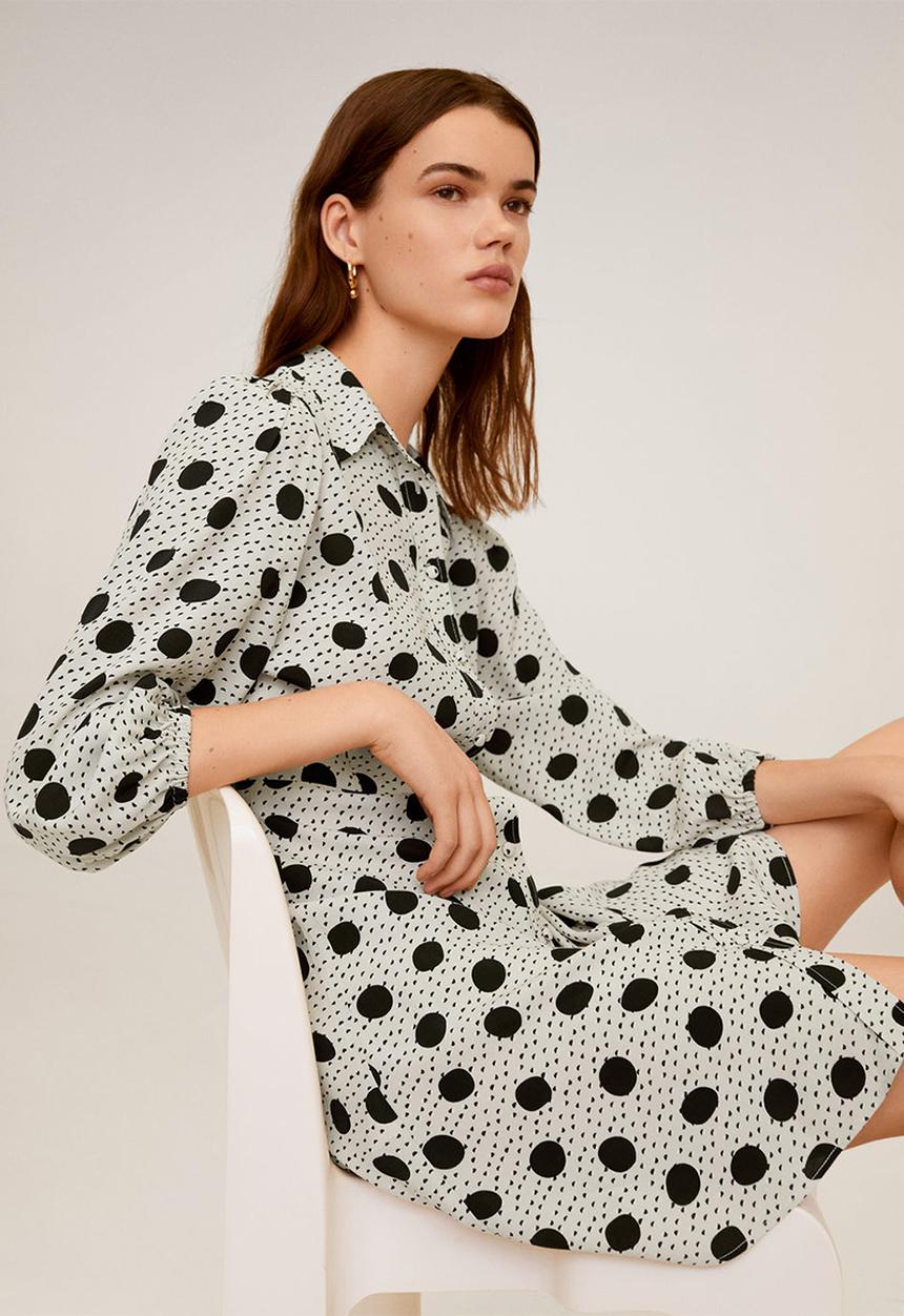 MANGO - Topis dress - black & white 
