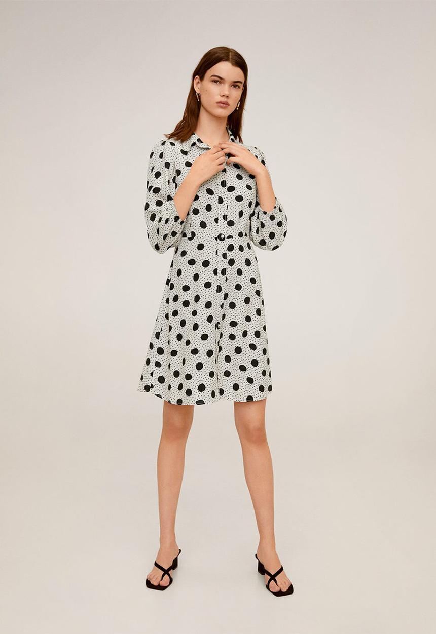 MANGO - Topis dress - black & white 