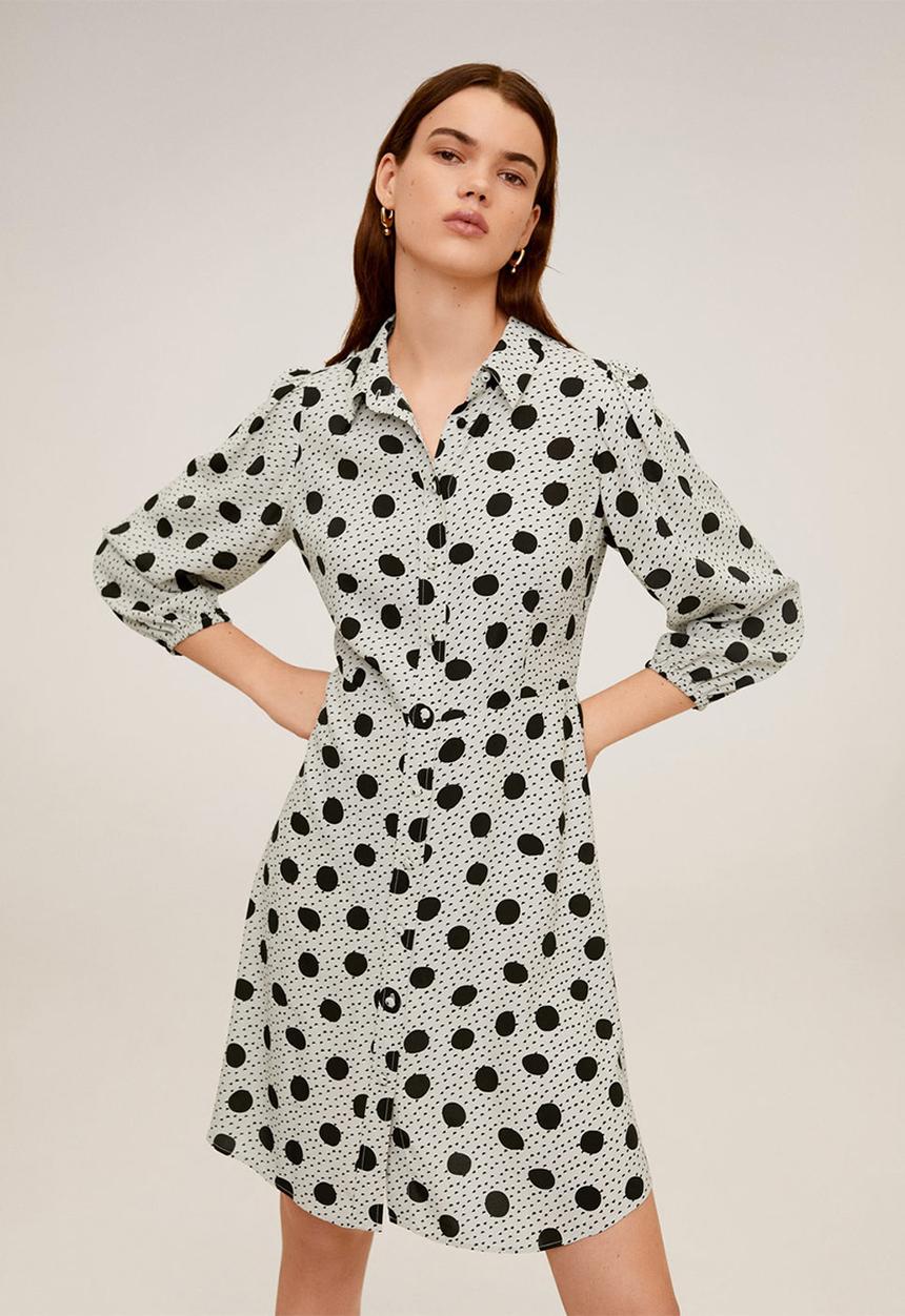 MANGO - Topis dress - black & white 