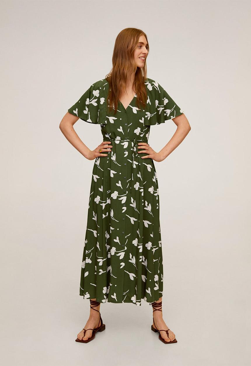 MANGO - Dress Clau - khaki