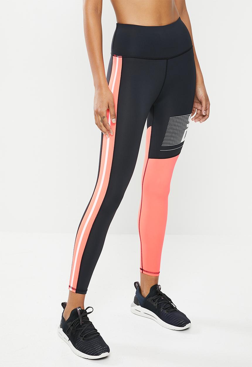 Superdry. - Training graphic 7/8 leggings - black & coral 