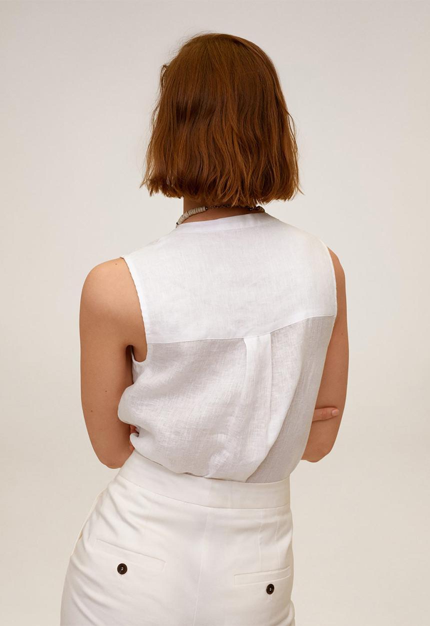 MANGO - Top satur - white 