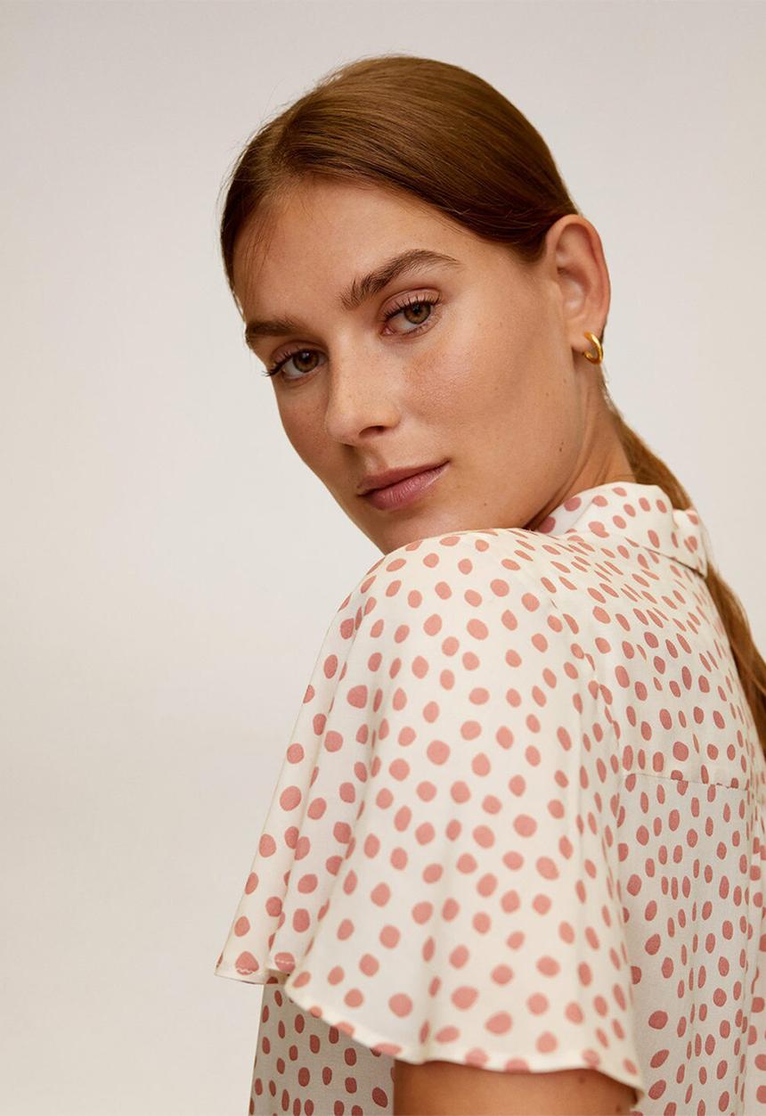 MANGO - Shirt clau - light beige