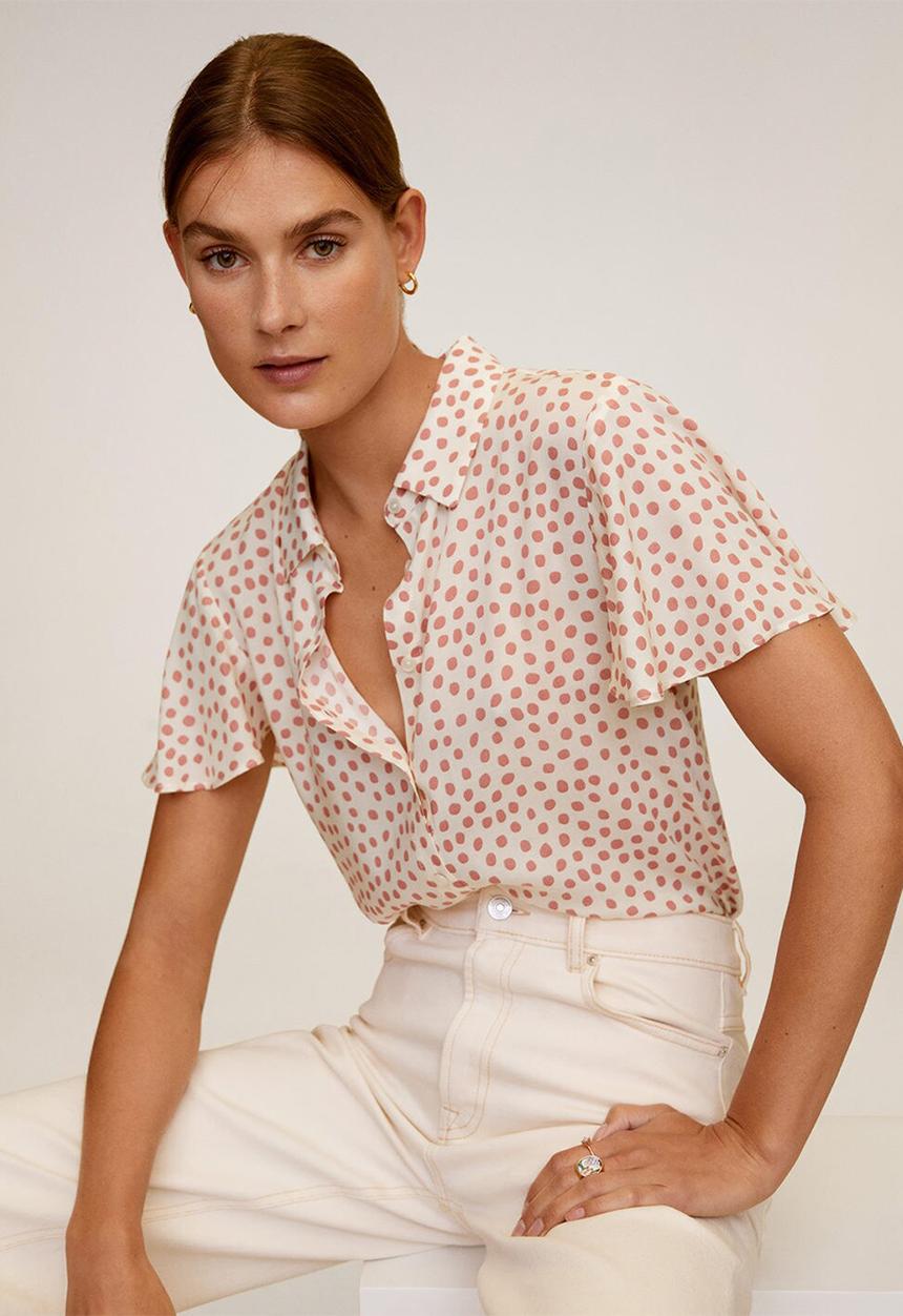 MANGO - Shirt clau - light beige
