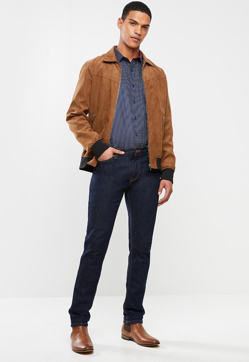 Pringle of Scotland - Blake long sleeve styled  shirt - navy & white
