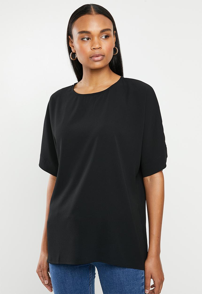 edit - Oversized kimono shell - black