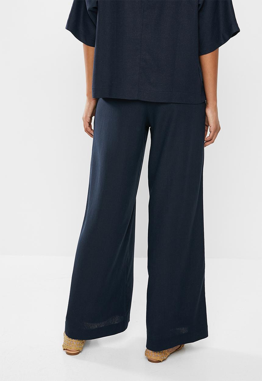 edit - Linen wide leg - navy
