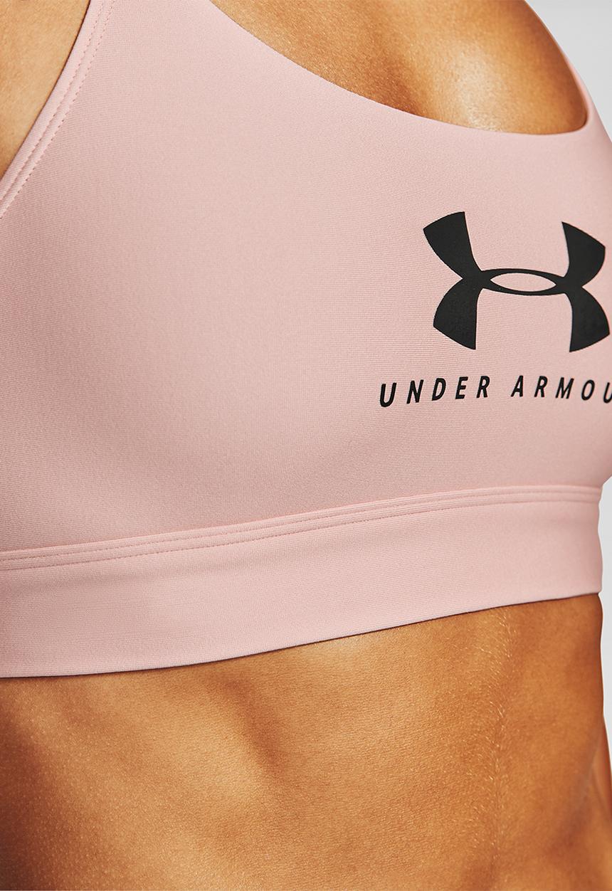 Under Armour - Armour mid impact sportstyle bra - pink