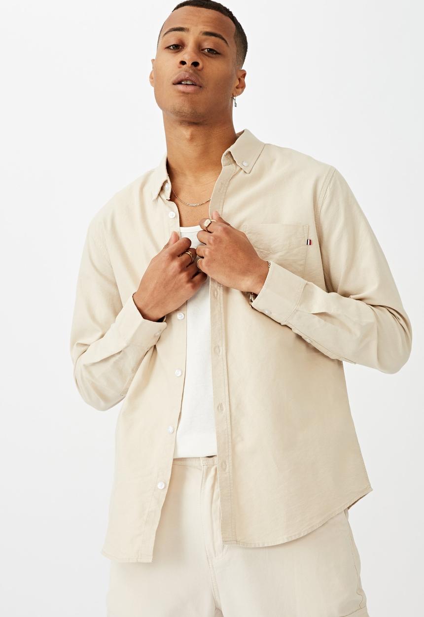 Cotton On - Brunswick shirt 3 - ecru
