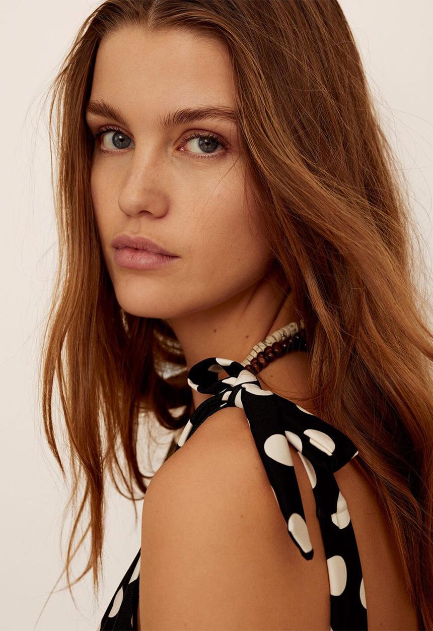 MANGO - Swimsuit cope - black & white