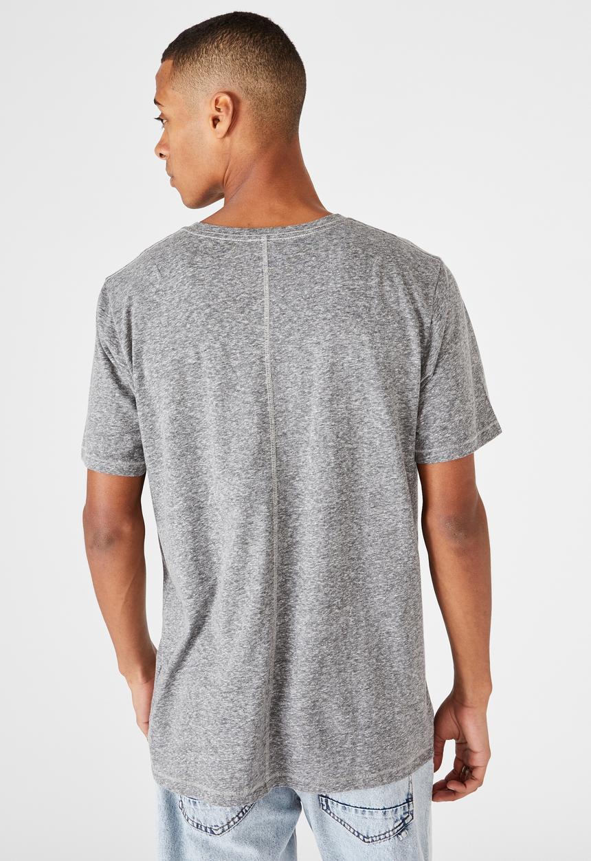 Cotton On - Slub crew neck tee - grey