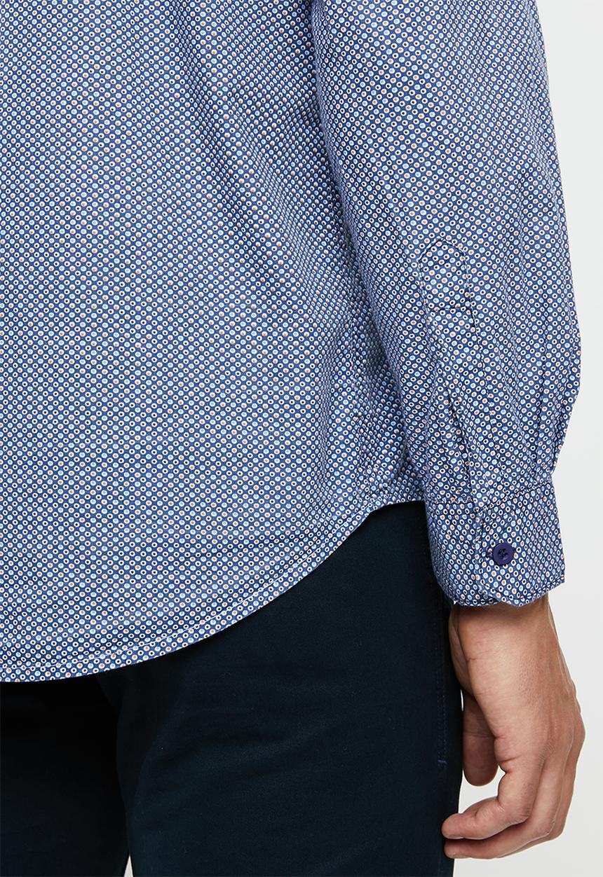 STYLE REPUBLIC - Polka dot short sleeve shirt - blue 