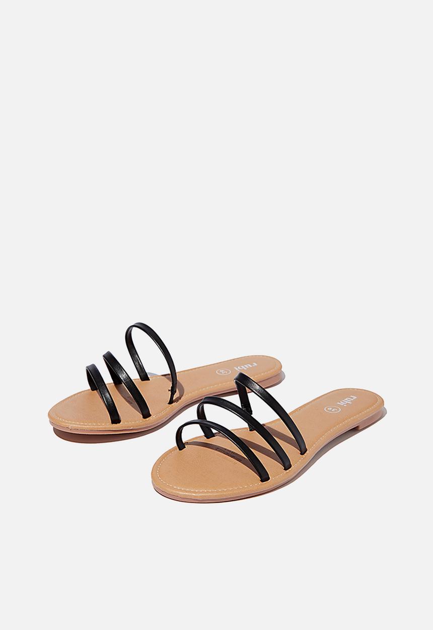 Cotton On - Everyday strappy triple slide - black