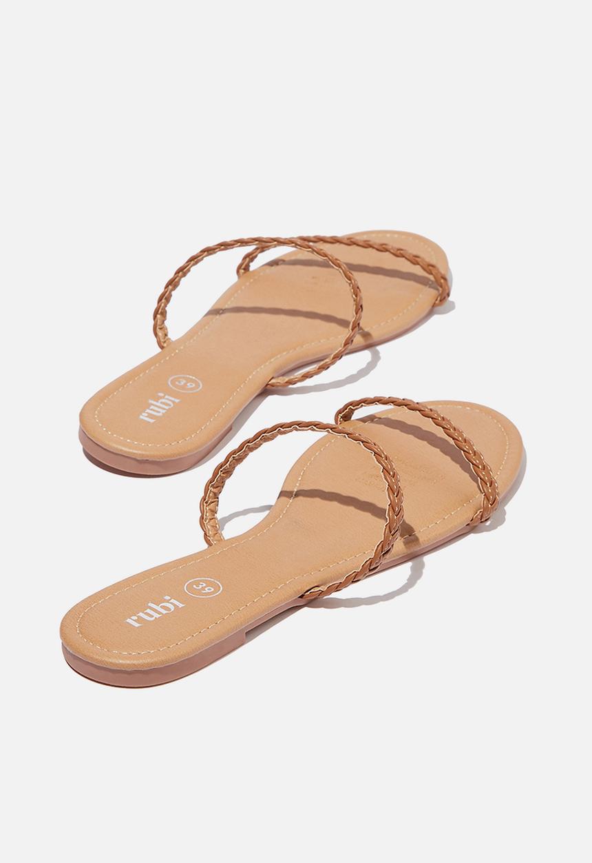 Cotton On - Everyday thin braided slide - tan