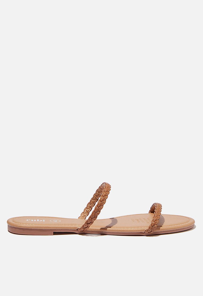 Cotton On - Everyday thin braided slide - tan