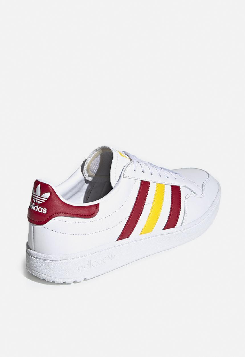 adidas Originals - Team Court - ftwr white / collegiate burgundy / wonder glow