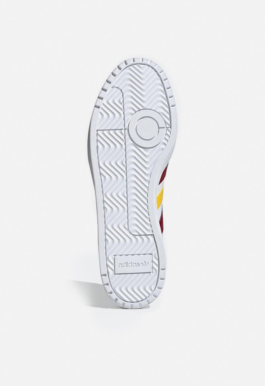 adidas Originals - Team Court - ftwr white / collegiate burgundy / wonder glow