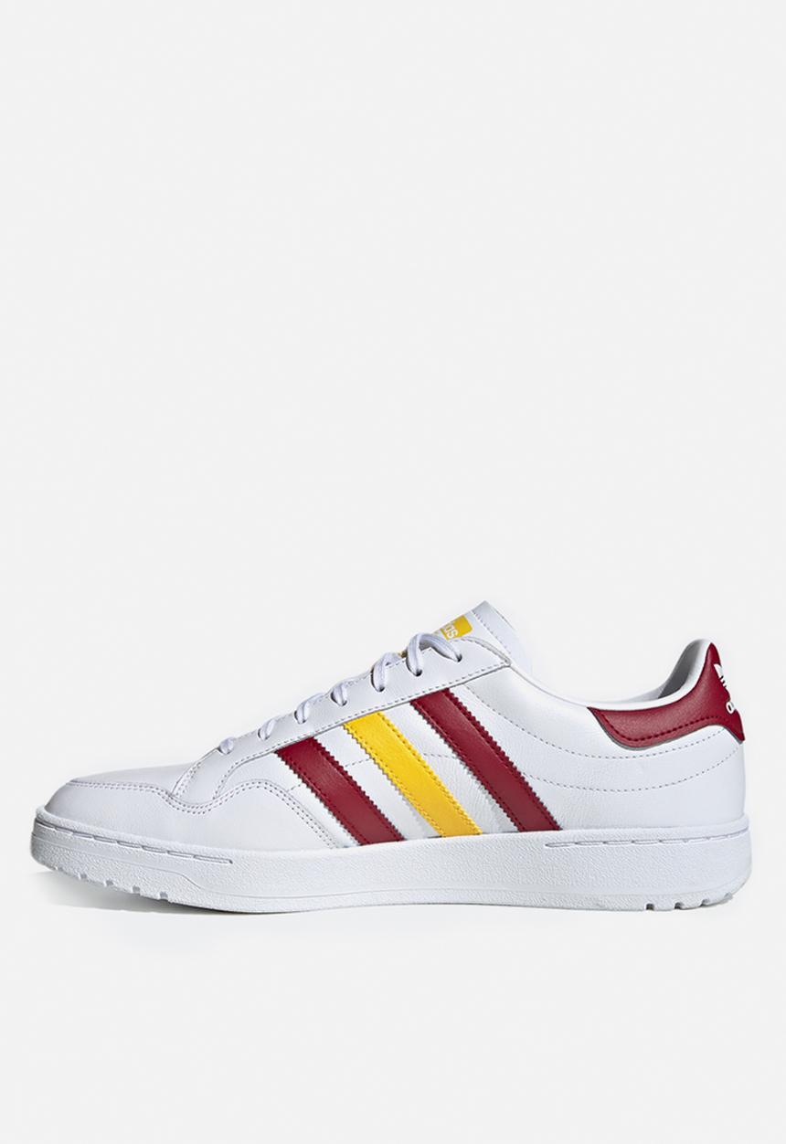 adidas Originals - Team Court - ftwr white / collegiate burgundy / wonder glow