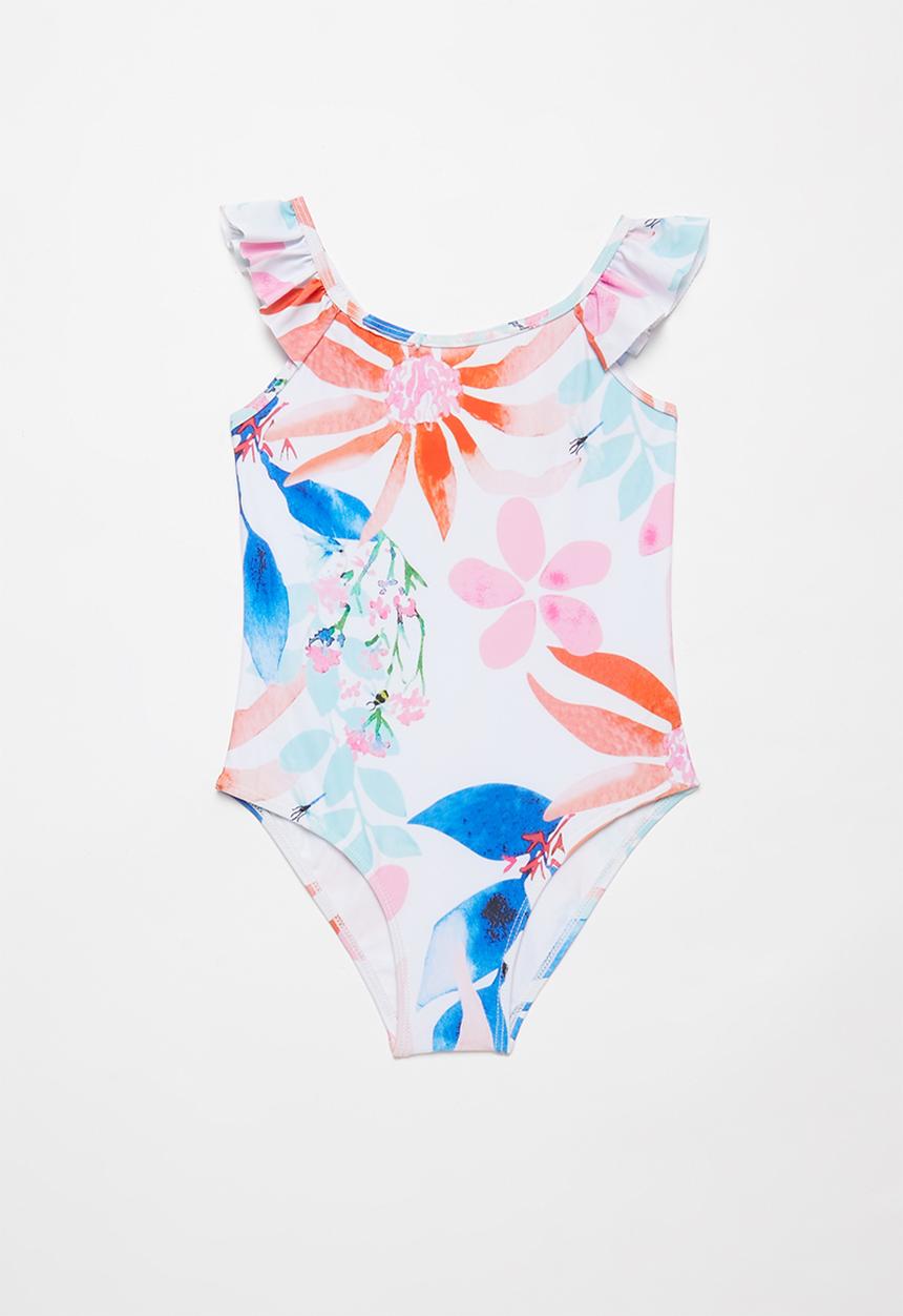 Pop Candy - Girls flower print swimsuit - multi