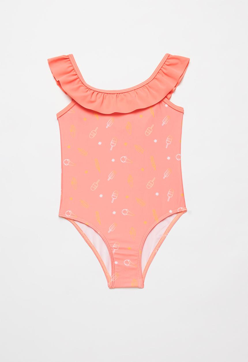 Pop Candy - Girls printed swimsuit - peach
