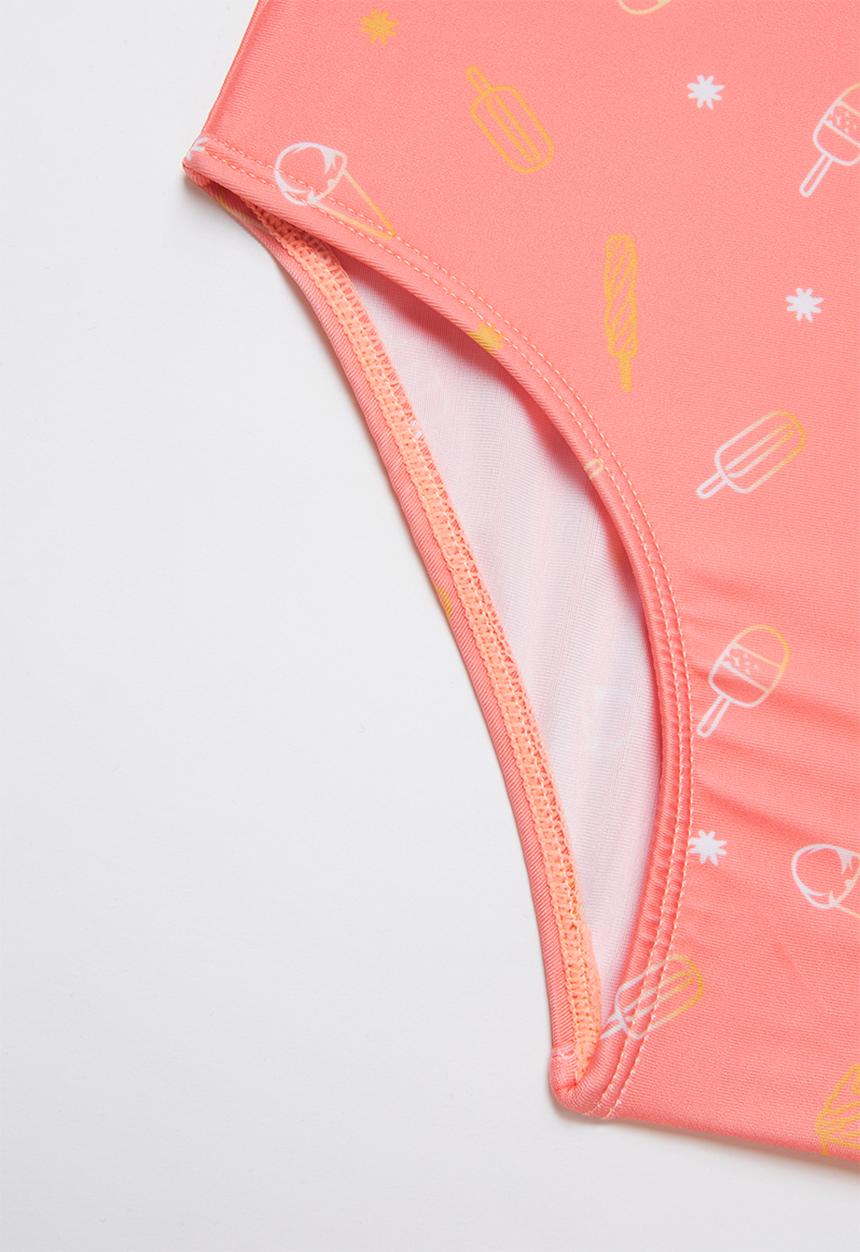 Pop Candy - Girls printed swimsuit - peach