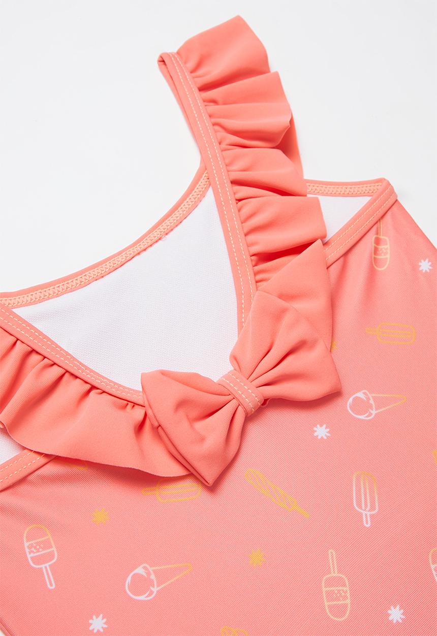 Pop Candy - Girls printed swimsuit - peach