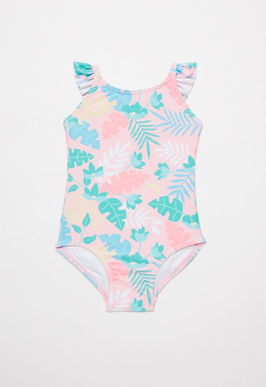 Pop Candy - Tropical one piece swimsuit with frills - multi