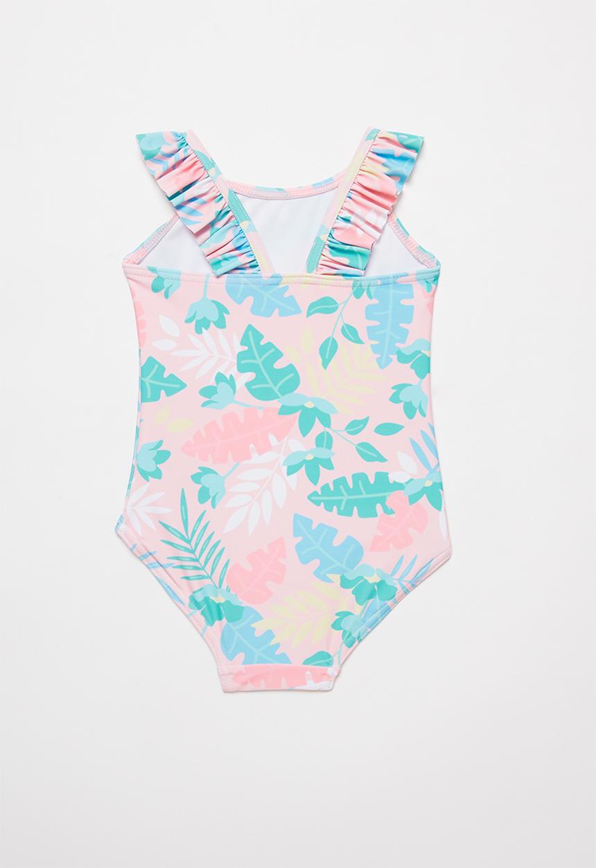 Pop Candy - Tropical one piece swimsuit with frills - multi