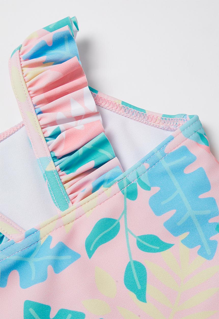 Pop Candy - Tropical one piece swimsuit with frills - multi