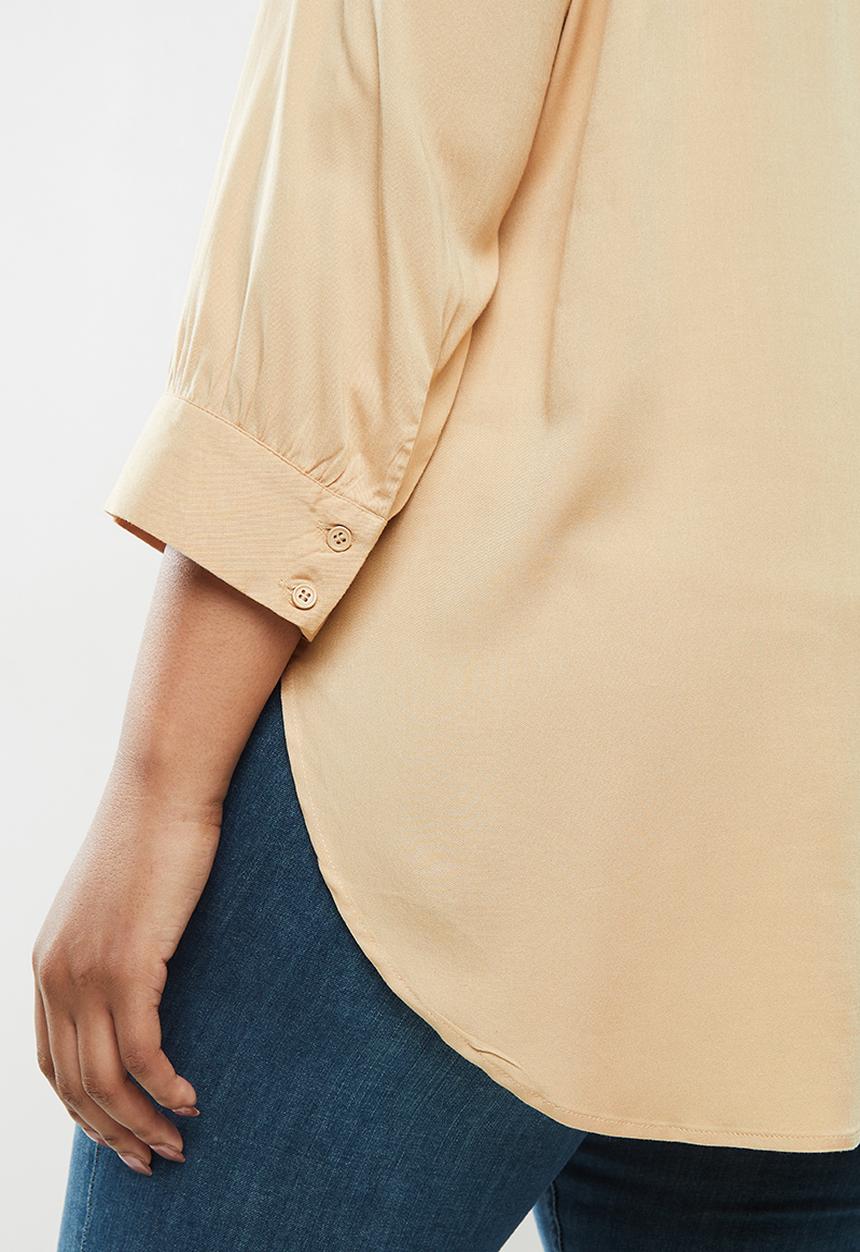 JUNAROSE - Louise 3/4 sleeve blouse - neutral
