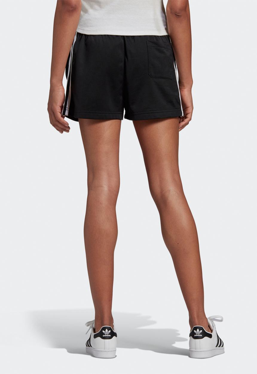 adidas Originals - 3 Stripe shorts - black & white