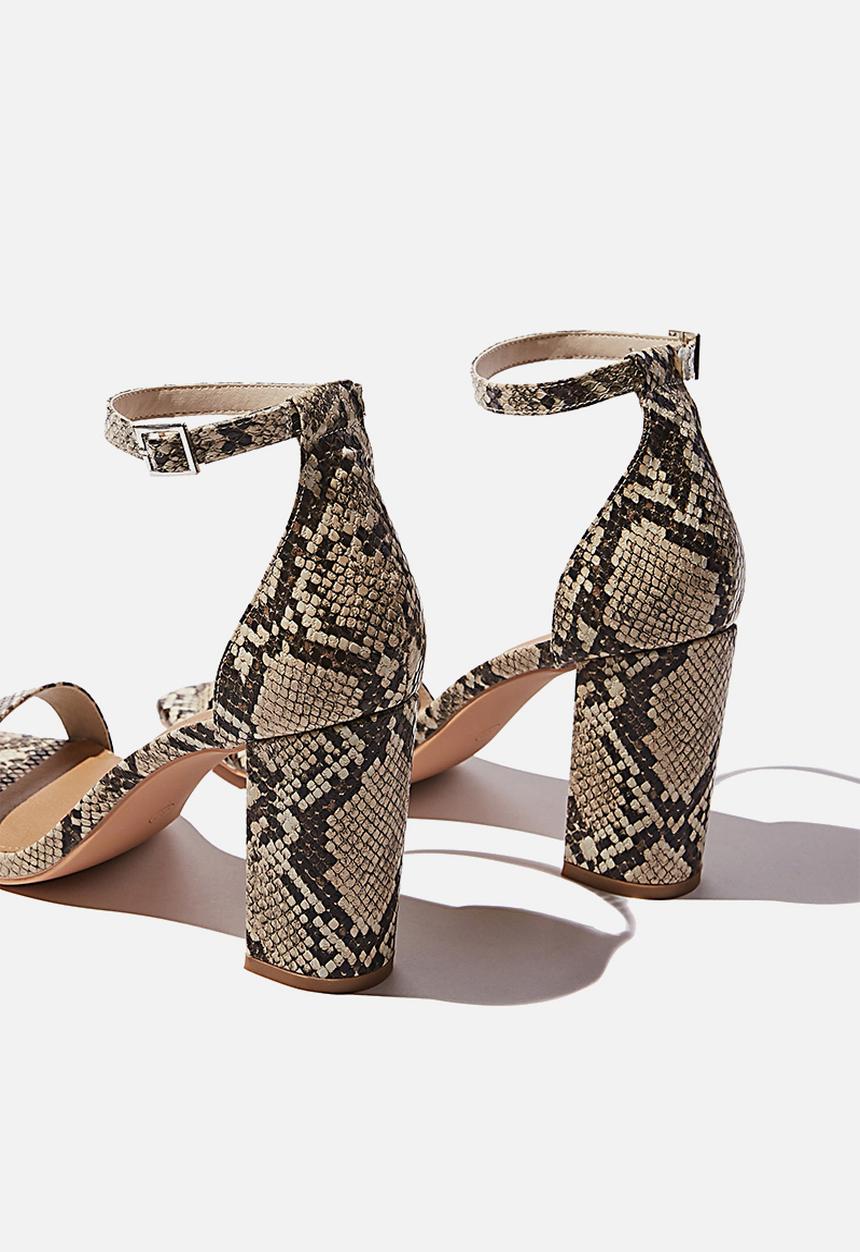 Cotton On - San square toe heel - brown