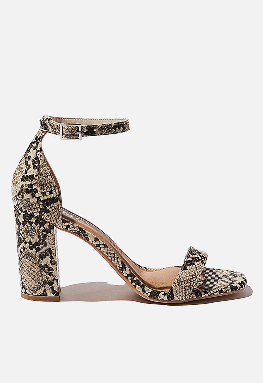 Cotton On - San square toe heel - brown