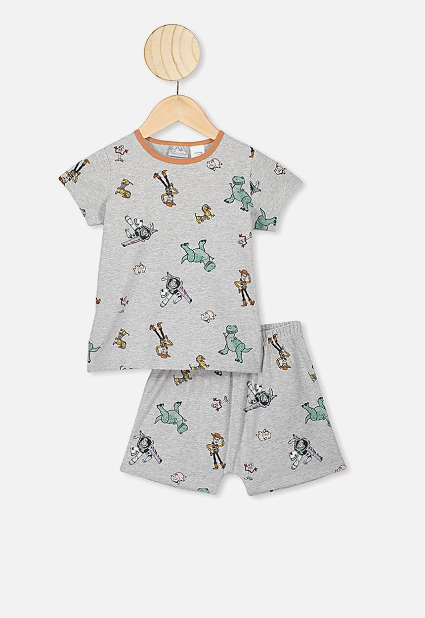 Cotton On - Hudson shory sleeve pj set - grey