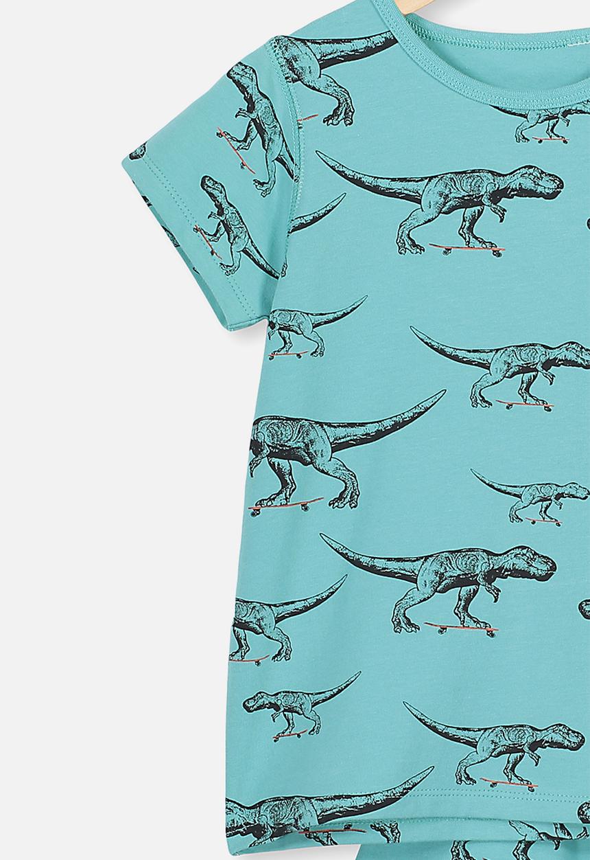 Cotton On - Hudson short sleeve pj set - blue