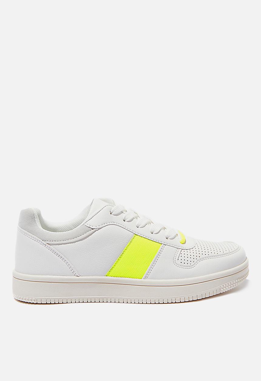 Cotton On - Alba retro low rise  - white &  lime 