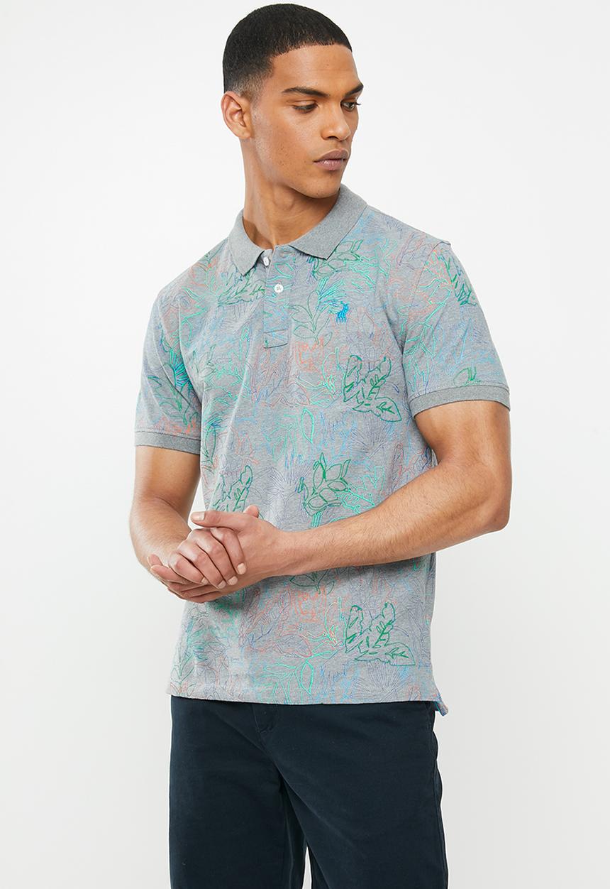 POLO - Floral print custom fit golfer - multi 