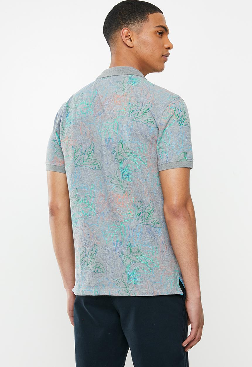 POLO - Floral print custom fit golfer - multi 