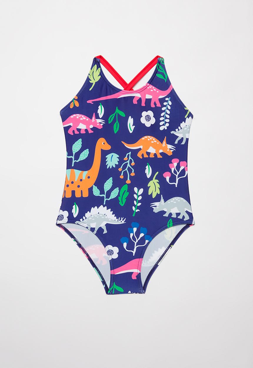 Pop Candy - Girls printed swimsuit - blue